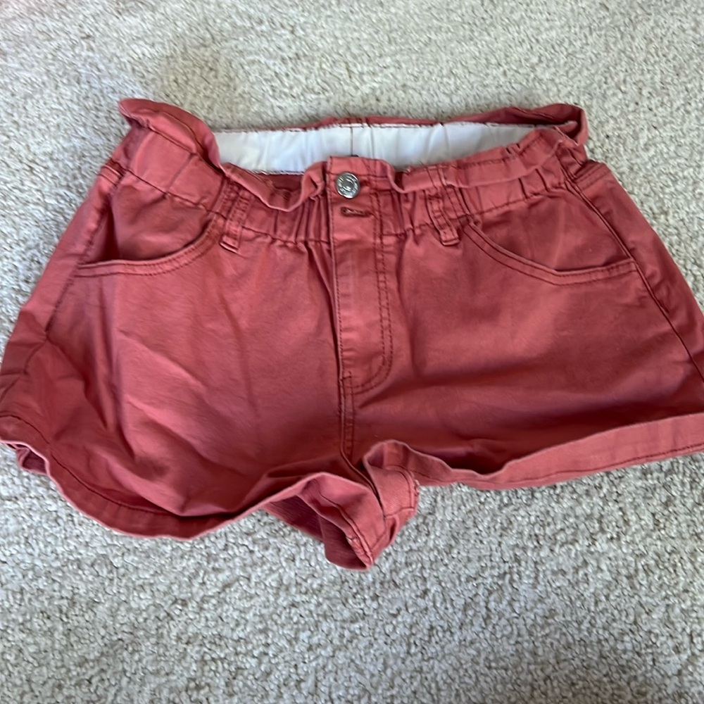 Target coral jean shorts